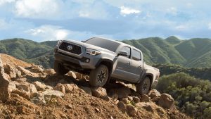 2019 Toyota Tacoma TRD Off-Road parked on rocks