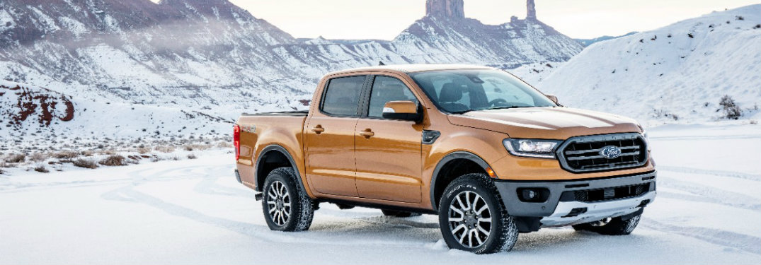 2019 Ford Ranger parked in snow